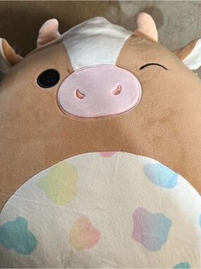 Squishmallows Brown & Cream Cow Plush with Pastel Spots